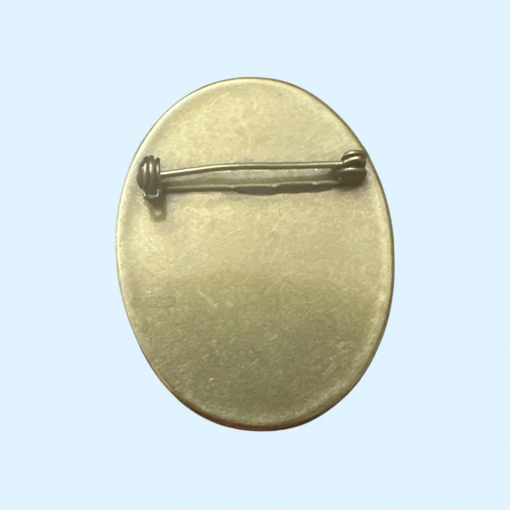 Lighthouse Oval Brooch with Gold Tone Trim